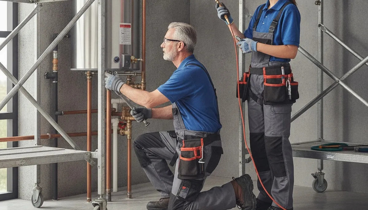 Oak Park, IL plumber repairing a home pipe for fast plumbing service