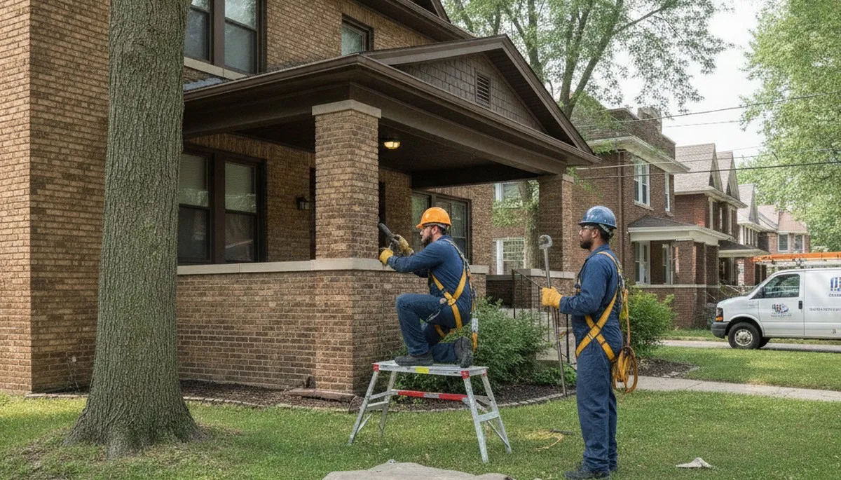 Plumbing repair technician serving Oak Park, IL, for residential pipe and leak repairs
