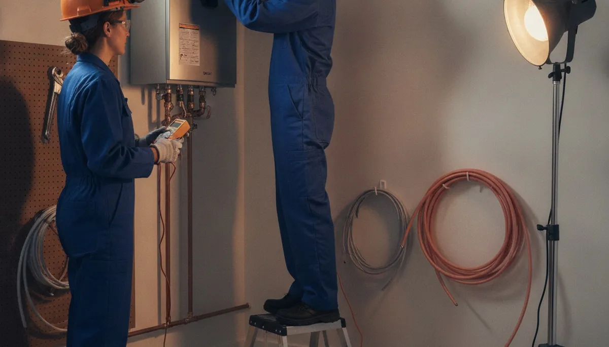 Tankless water heater service in Oak Park, IL by a professional plumber