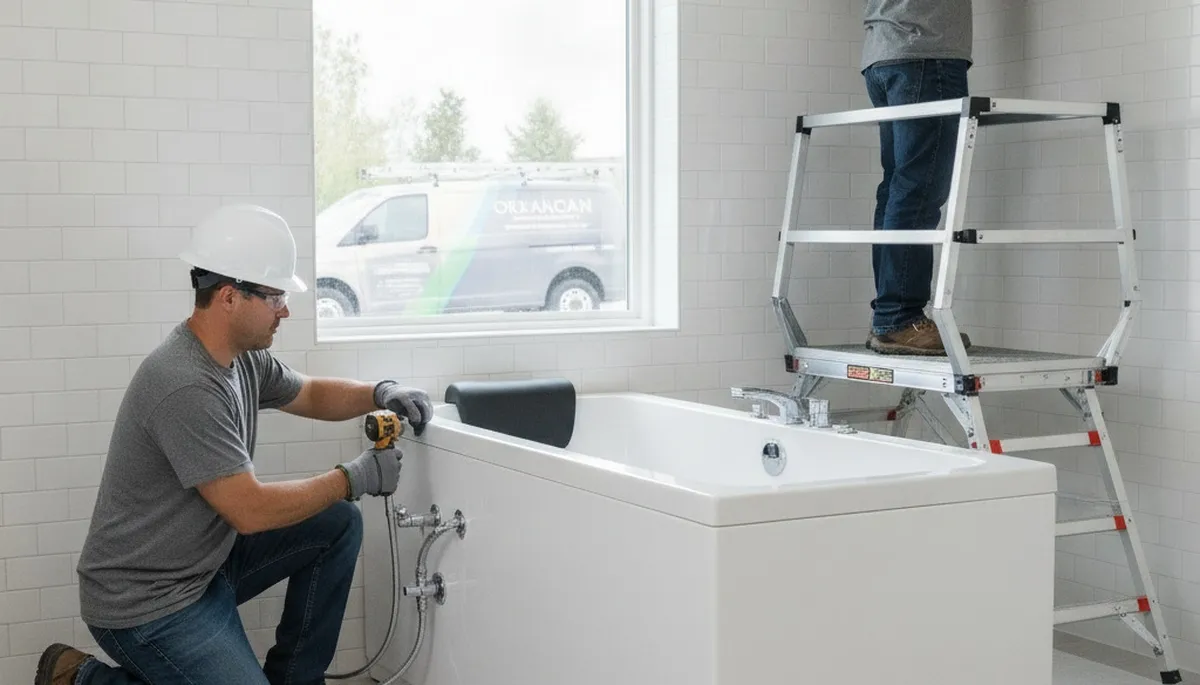 Walk-in tub installation for Oak Park, IL homes by On Call Plumbers